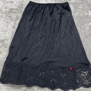 Black Lace Trim half slip  small Applause